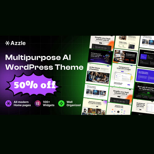 Azzle – SaaS & Tech Startup Elementor WordPress Theme
