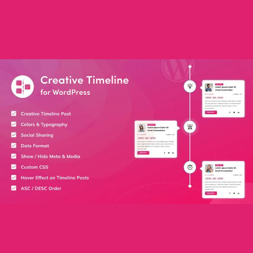 creative timeline - WordPress and WooCommerce themes and plugins, available under GPL license starting from $5 -