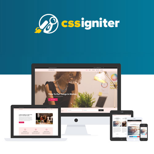 css igniter spencer wordpress theme - WordPress and WooCommerce themes and plugins, available under GPL license starting from $5 -