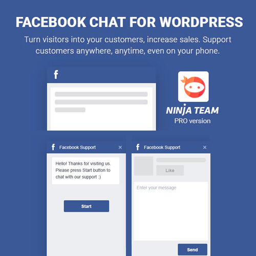 facebook chat for wordpress - WordPress and WooCommerce themes and plugins, available under GPL license starting from $5 -