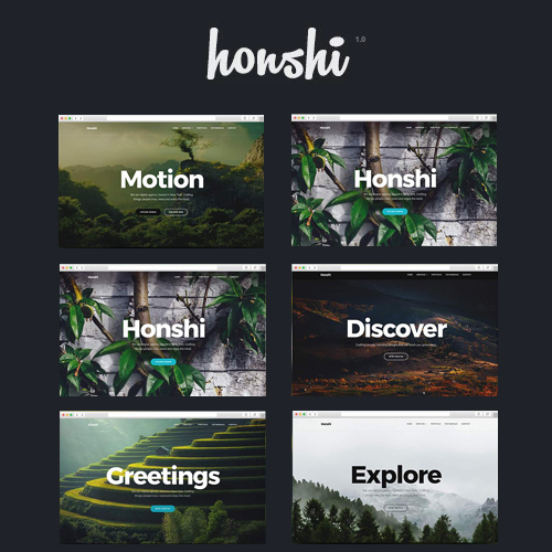 honshi wordpress simple portfolio theme - WordPress and WooCommerce themes and plugins, available under GPL license starting from $5 -