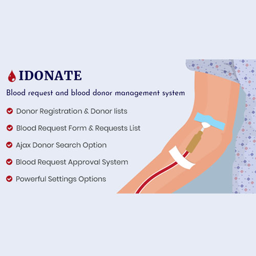 IDonatePro – Blood Donation, Request And Donor Management WordPress Plugin