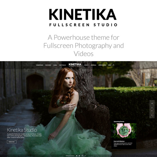 kinetika photography theme for wordpress - WordPress and WooCommerce themes and plugins, available under GPL license starting from $5 -