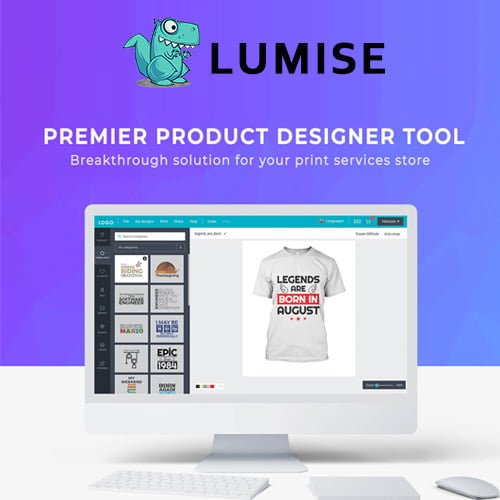 lumise product designer woocommerce wordpress - WordPress and WooCommerce themes and plugins, available under GPL license starting from $5 -