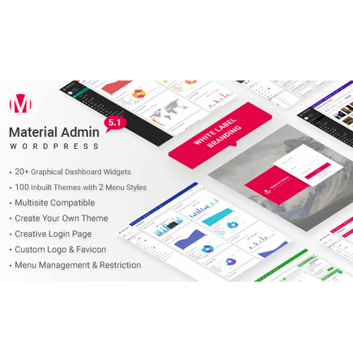 material white label wordpress admin theme - WordPress and WooCommerce themes and plugins, available under GPL license starting from $5 -