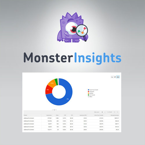 monsterinsights ads addon - WordPress and WooCommerce themes and plugins, available under GPL license starting from $5 -