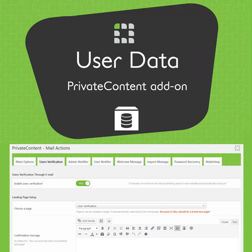 privatecontent e28093 user data add on - WordPress and WooCommerce themes and plugins, available under GPL license starting from $5 -
