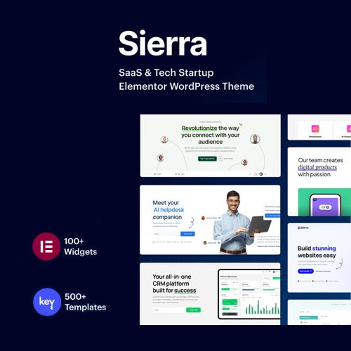 Sierra – SaaS & Tech Startup Elementor WordPress Theme