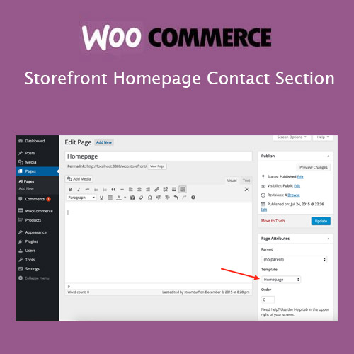 storefront homepage contact section - WordPress and WooCommerce themes and plugins, available under GPL license starting from $5 -