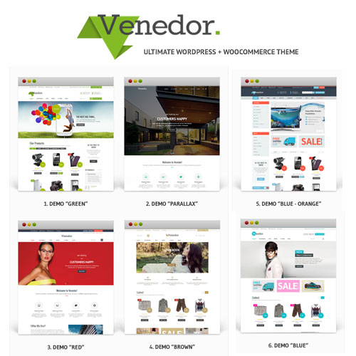 venedor wordpress woocommerce theme - WordPress and WooCommerce themes and plugins, available under GPL license starting from $5 -