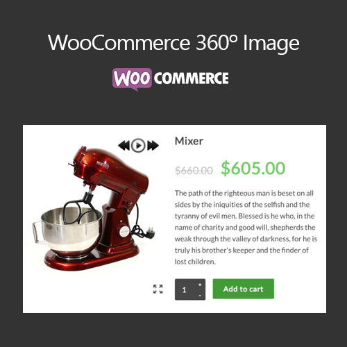 woocommerce 360 image - WordPress and WooCommerce themes and plugins, available under GPL license starting from $5 -