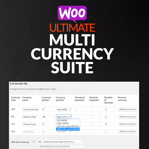 woocommerce ultimate multi currency suite - WordPress and WooCommerce themes and plugins, available under GPL license starting from $5 -
