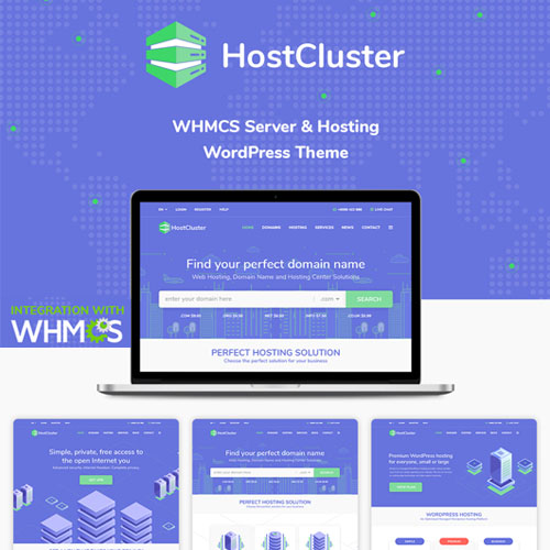 HostCluster – WHMCS Hosting WordPress Theme