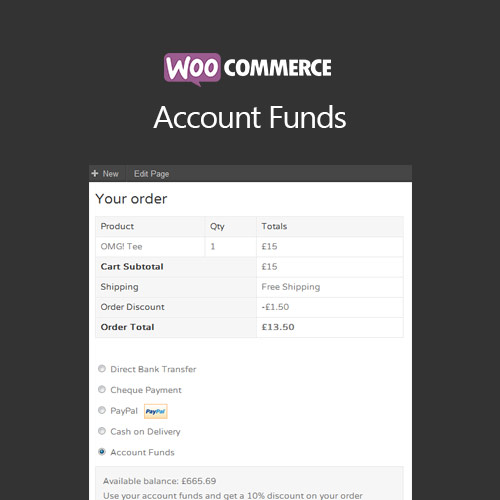 woocommerce account funds - Cart -