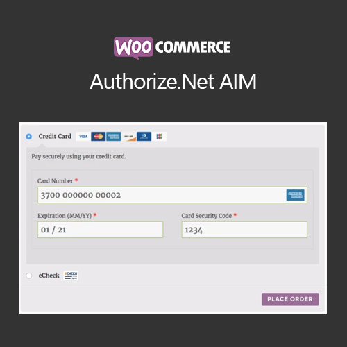woocommerce authorize net aim - Cart -