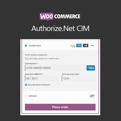 woocommerce authorize net cim - Cart -