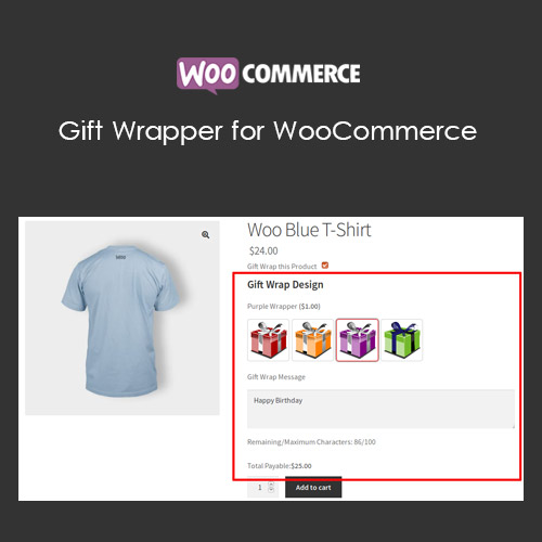 gift wrapper for woocommerce - Cart -