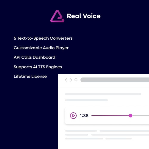 Real Voice – AI Text to Speech Plugin for WordPress