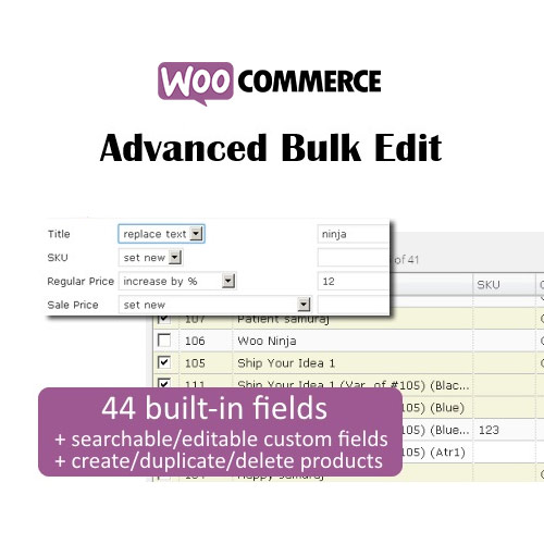 woocommerce advanced bulk edit - Cart -
