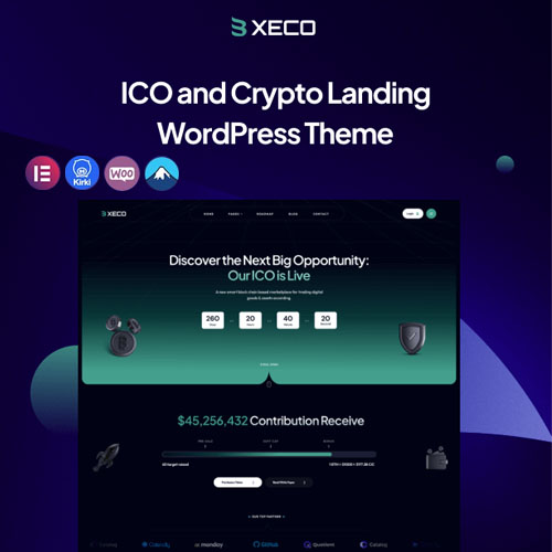 Xeco – ICO & Crypto Landing WordPress Theme