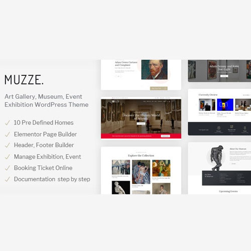 Muzze – Museum Art Gallery Exhibition WordPress Theme